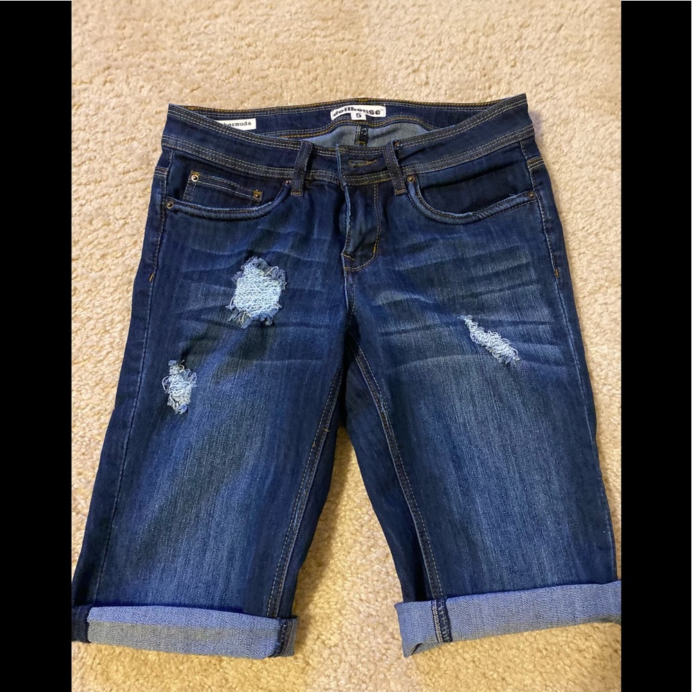 Blue Denim Jean Bermuda shorts